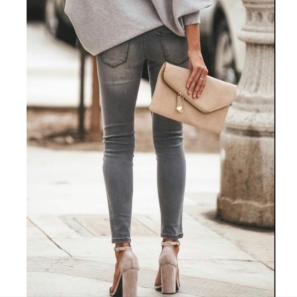 KanCan Gray Skinny Jeans Women's 5 / 26 Neutral Basic Classic Fall Winter EUC - Picture 2 of 16